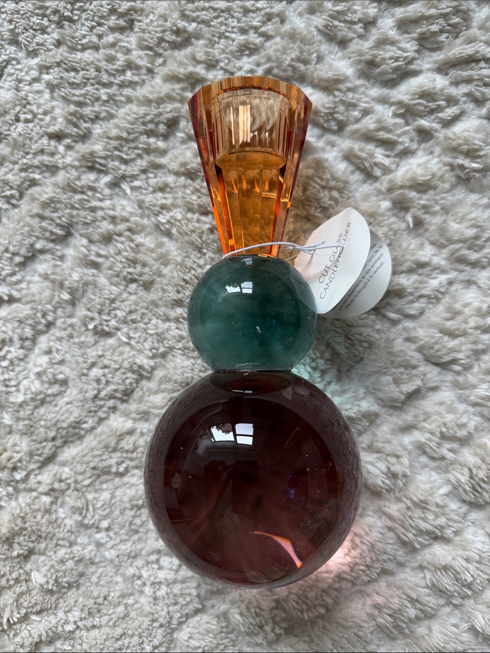 Anthropologie Cut Glass Candle Holder - Picture 2 of 9